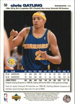 1995-96 Collector's Choice French I #50 Chris Gatling Back