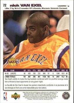 1995-96 Collector's Choice French I #72 Nick Van Exel Back