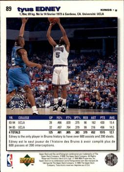 1995-96 Collector's Choice French II #89 Tyus Edney Back