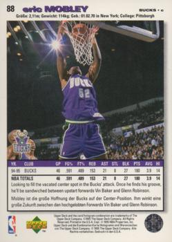 1995-96 Collector's Choice German I #88 Eric Mobley Back