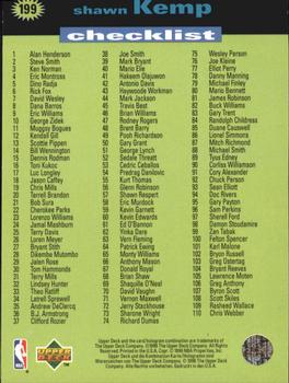 1995-96 Collector's Choice German II #199 Shawn Kemp Back