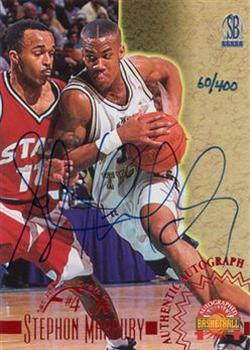 1996 Score Board Autographed - Autographs Red #NNO Stephon Marbury Front
