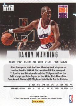 2012-13 Panini Prizm #177 Danny Manning Back