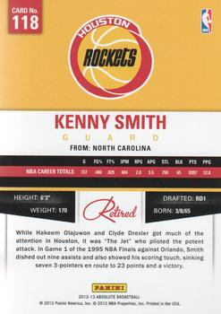 2012-13 Panini Absolute #118 Kenny Smith Back