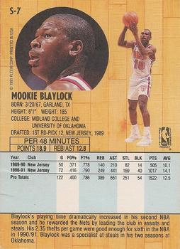 1991-92 Fleer Tony's Pizza #S-7 Mookie Blaylock Back