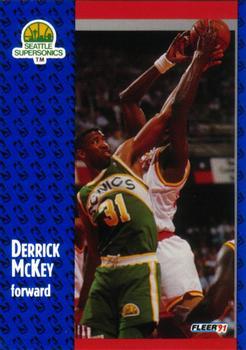 1991-92 Fleer Tony's Pizza #S-11 Derrick McKey Front