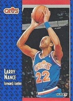 1991-92 Fleer Tony's Pizza #S-39 Larry Nance Front