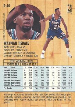 1991-92 Fleer Tony's Pizza #S-40 Wayman Tisdale Back
