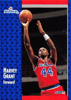 1991-92 Fleer Tony's Pizza #S-48 Harvey Grant Front