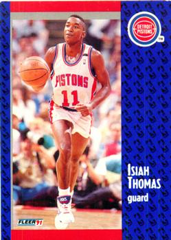 1991-92 Fleer Tony's Pizza #S-51 Isiah Thomas Front