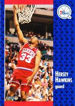1991-92 Fleer Tony's Pizza #S-60 Hersey Hawkins Front