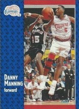 1991-92 Fleer Tony's Pizza #S-63 Danny Manning Front