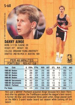 1991-92 Fleer Tony's Pizza #S-68 Danny Ainge Back