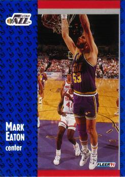 1991-92 Fleer Tony's Pizza #S-74 Mark Eaton Front