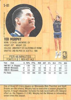 1991-92 Fleer Tony's Pizza #S-81 Tod Murphy Back