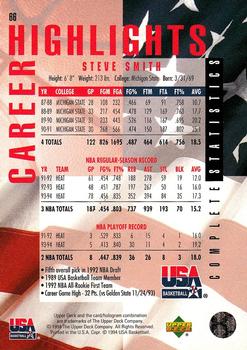 1994 Upper Deck USA #66 Steve Smith Back