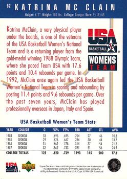 1994 Upper Deck USA #82 Katrina McClain Back