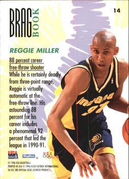 1996 SkyBox USA #14 Reggie Miller Back