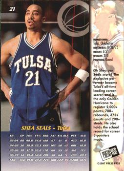 1997 Press Pass - Red Zone #21 Shea Seals Back