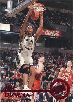 1997 Press Pass - Red Zone #1 Tim Duncan Front