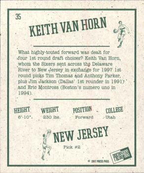 1997 Press Pass Double Threat - Retroactive #35 Keith Van Horn Back