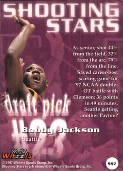 1997 Wheels Rookie Thunder - Shooting Stars #SS7 Bobby Jackson Back