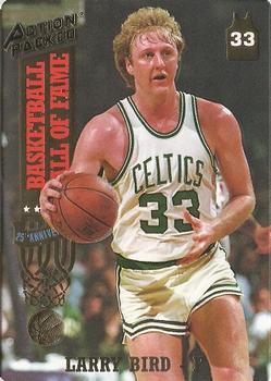1993 Action Packed Hall of Fame #21 Larry Bird Front