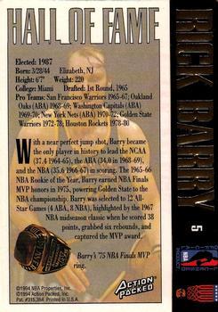 1995 Action Packed Hall of Fame - Autographs #5 Rick Barry Back
