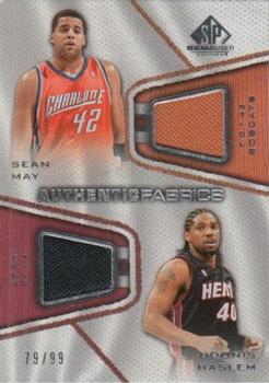2007-08 SP Game Used - Authentic Fabrics Dual #AFD-MH Udonis Haslem / Sean May Front