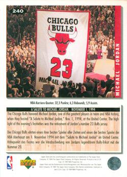 1994-95 Collector's Choice German #240 Michael Jordan Back