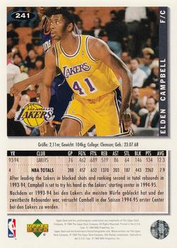1994-95 Collector's Choice German #241 Elden Campbell Back