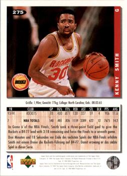 1994-95 Collector's Choice German #275 Kenny Smith Back