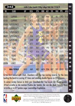 1994-95 Collector's Choice German #342 Tom Chambers Back
