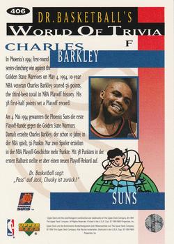 1994-95 Collector's Choice German - Gold Signatures #406 Charles Barkley Back
