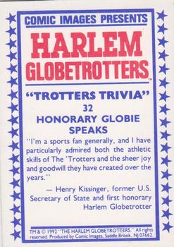 1992 Comic Images Harlem Globetrotters #32 Honorary Globie Speaks Back