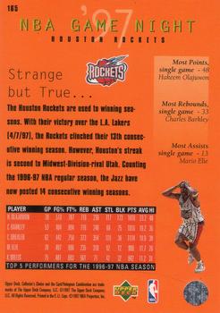 1997-98 Collector's Choice European #165 Houston Rockets Back