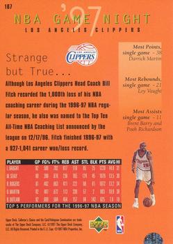 1997-98 Collector's Choice European #167 Los Angeles Clippers Back