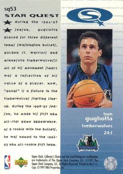 1997-98 Collector's Choice European - StarQuest #SQ53 Tom Gugliotta Back