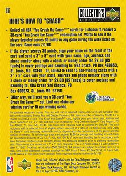 1997-98 Collector's Choice European - You Crash the Game #C6 Shawn Bradley Back