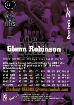 1997-98 SkyBox Premium - Reebok Gold #12 Glenn Robinson Back