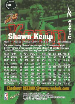 1997-98 SkyBox Premium - Reebok Gold #50 Shawn Kemp Back