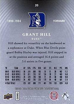2013 Upper Deck All Time Greats #20 Grant Hill Back