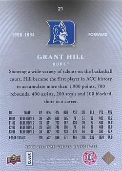2013 Upper Deck All Time Greats #21 Grant Hill Back