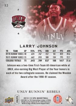 2012-13 SP Authentic #12 Larry Johnson Back
