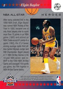 1992-93 Upper Deck NBA All-Stars #2 Elgin Baylor Back