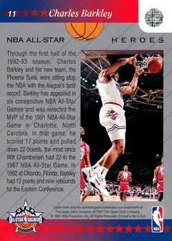 1992-93 Upper Deck NBA All-Stars #11 Charles Barkley Back