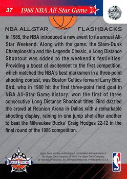 1992-93 Upper Deck NBA All-Stars #37 1986 NBA All-Star Game Back