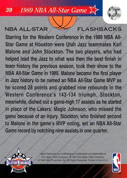 1992-93 Upper Deck NBA All-Stars #39 1989 NBA All-Star Game Back