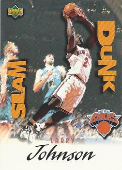 1997 Upper Deck Nestle Slam Dunk #SD36 Larry Johnson Front