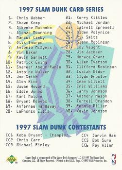 1997 Upper Deck Nestle Slam Dunk #NNO Checklist Front